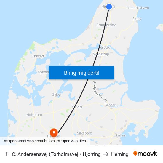 H. C. Andersensvej (Tørholmsvej / Hjørring to Herning map