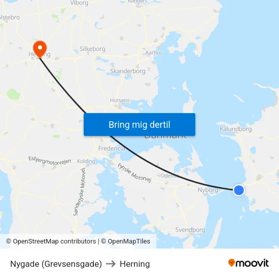 Nygade (Grevsensgade) to Herning map