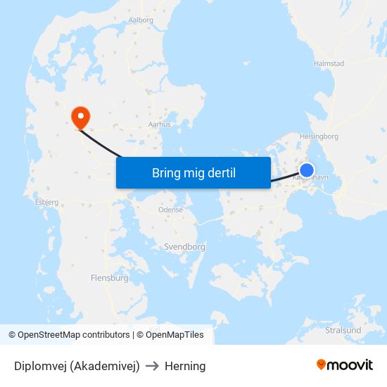 Diplomvej (Akademivej) to Herning map