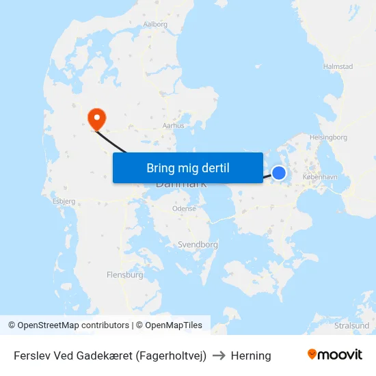 Ferslev Ved Gadekæret (Fagerholtvej) to Herning map