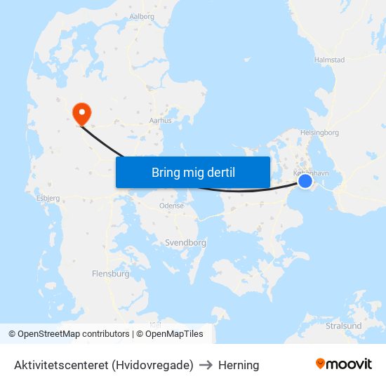 Aktivitetscenteret (Hvidovregade) to Herning map