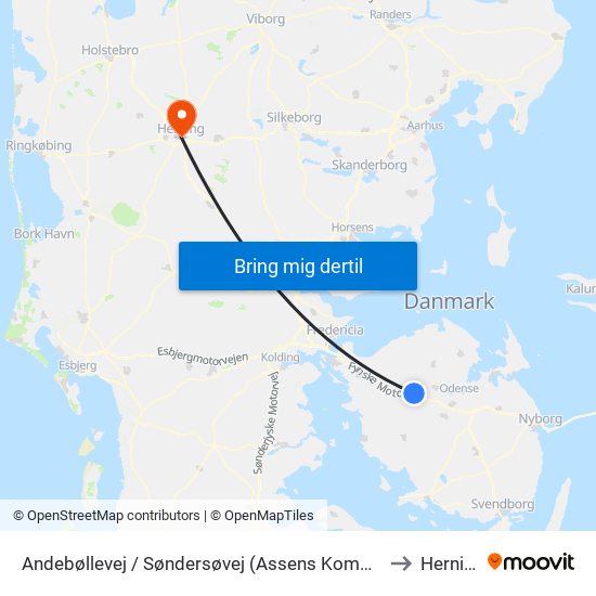 Andebøllevej / Søndersøvej (Assens Kommune) to Herning map