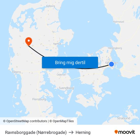 Ravnsborggade (Nørrebrogade) to Herning map