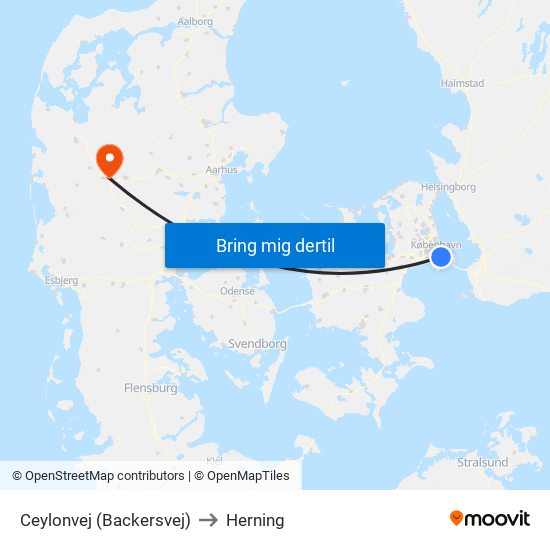 Ceylonvej (Backersvej) to Herning map