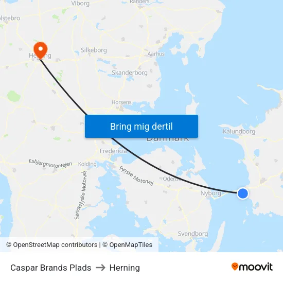 Caspar Brands Plads to Herning map