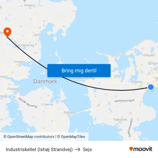 Industriskellet (Ishøj Strandvej) to Sejs map