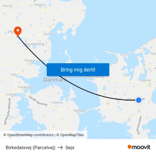 Birkedalsvej (Parcelvej) to Sejs map