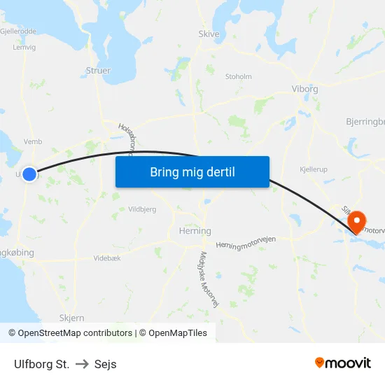Ulfborg St. to Sejs map