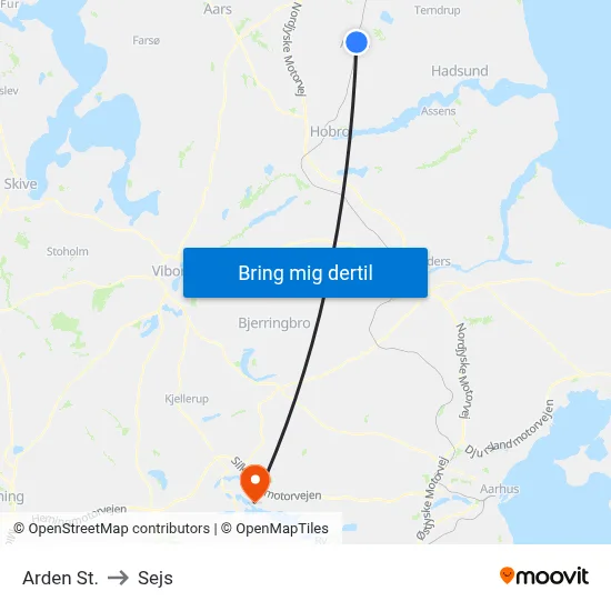 Arden St. to Sejs map