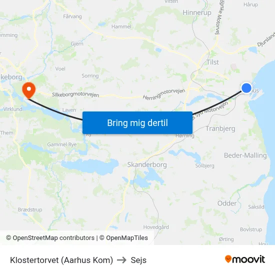 Klostertorvet (Aarhus Kom) to Sejs map