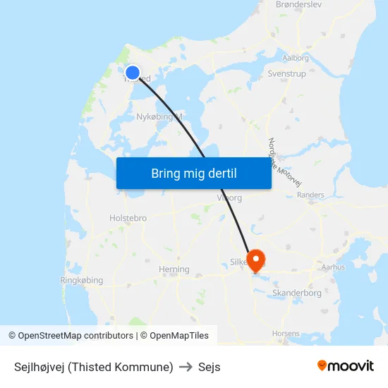 Sejlhøjvej (Thisted Kommune) to Sejs map