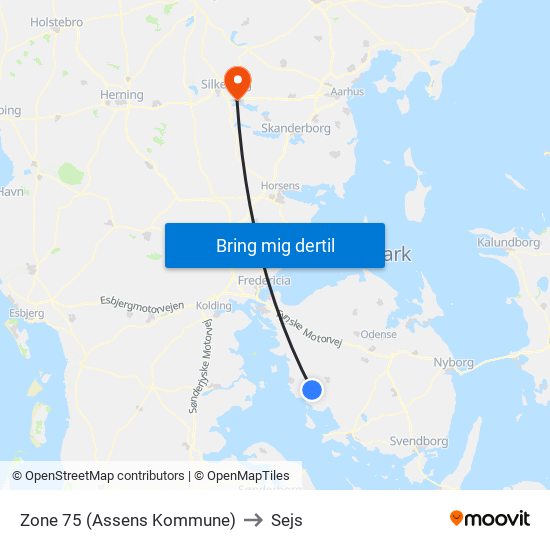 Zone 75 (Assens Kommune) to Sejs map