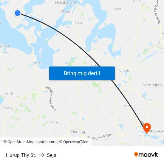 Hurup Thy St. to Sejs map
