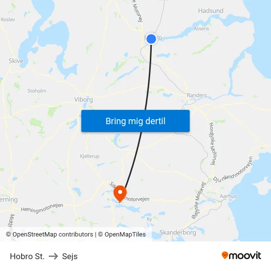 Hobro St. to Sejs map