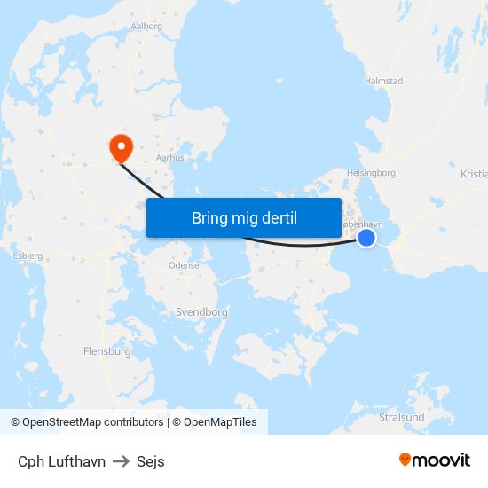 Cph Lufthavn to Sejs map