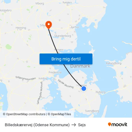 Billedskærervej (Odense Kommune) to Sejs map