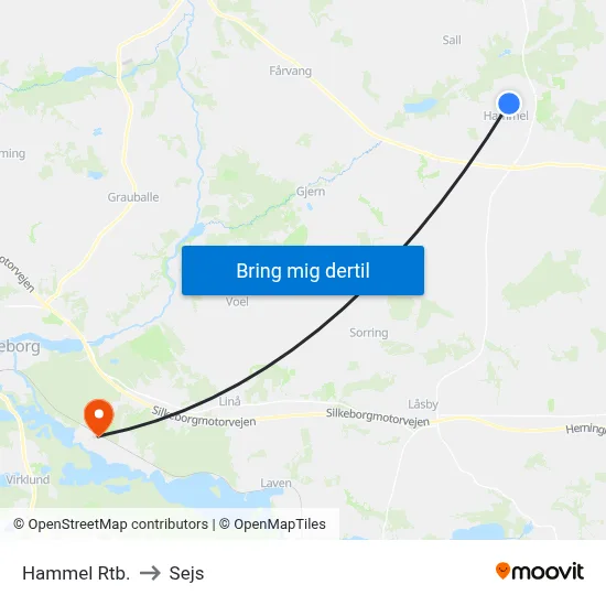 Hammel Rtb. to Sejs map