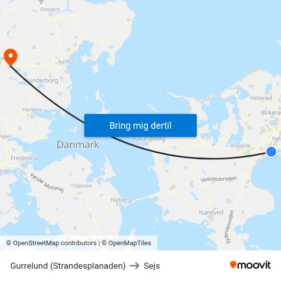 Gurrelund (Strandesplanaden) to Sejs map