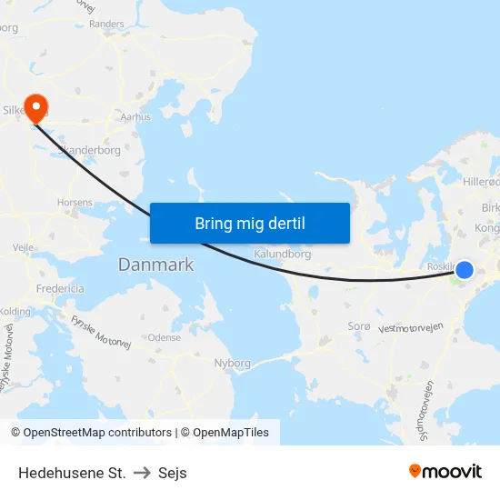 Hedehusene St. to Sejs map