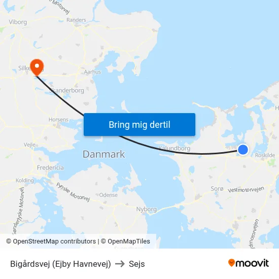 Bigårdsvej (Ejby Havnevej) to Sejs map