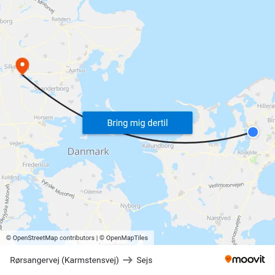 Rørsangervej (Karmstensvej) to Sejs map
