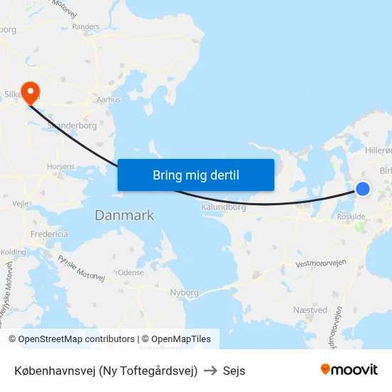 Københavnsvej (Ny Toftegårdsvej) to Sejs map