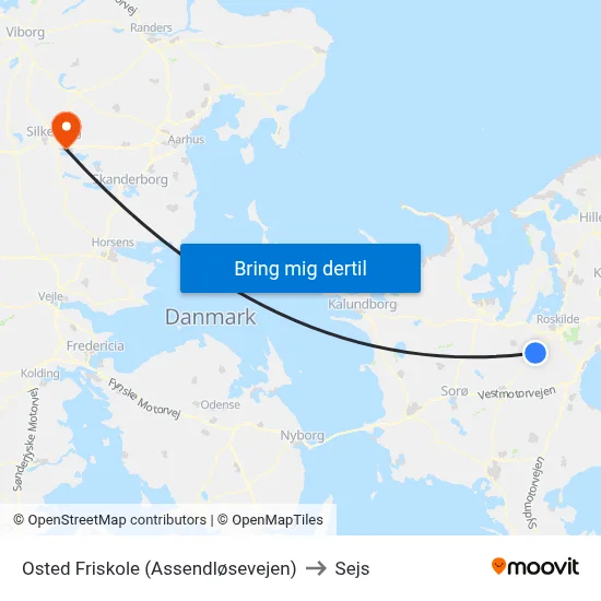 Osted Friskole (Assendløsevejen) to Sejs map