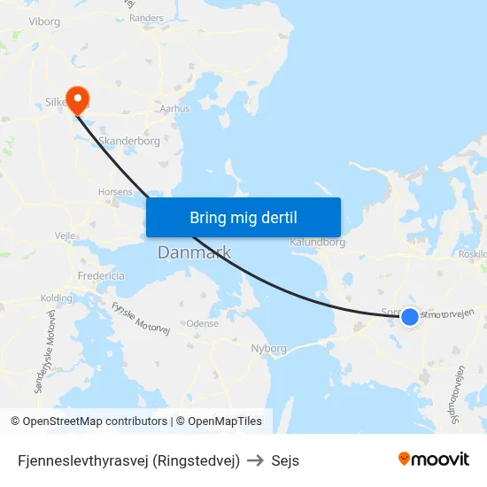Fjenneslevthyrasvej (Ringstedvej) to Sejs map