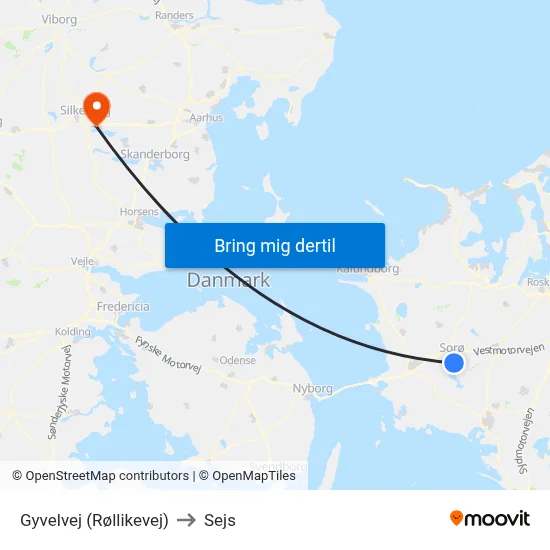 Gyvelvej (Røllikevej) to Sejs map