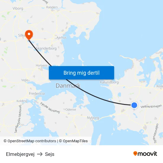 Elmebjergvej to Sejs map