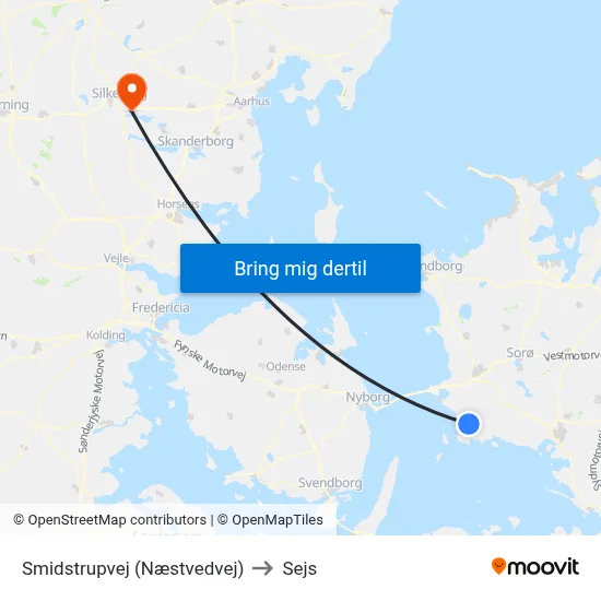 Smidstrupvej (Næstvedvej) to Sejs map