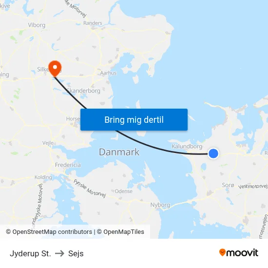 Jyderup St. to Sejs map