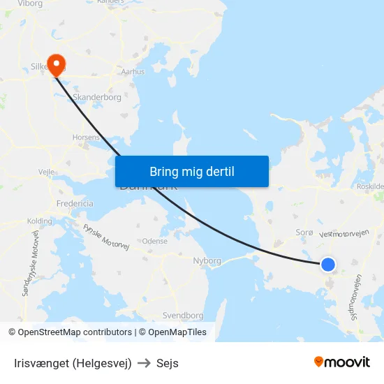 Irisvænget (Helgesvej) to Sejs map
