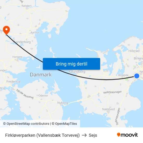 Firkløverparken (Vallensbæk Torvevej) to Sejs map