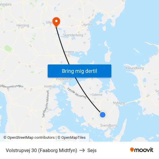 Volstrupvej 30 (Faaborg Midtfyn) to Sejs map
