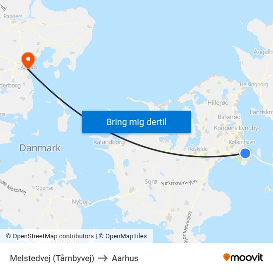 Melstedvej (Tårnbyvej) to Aarhus map