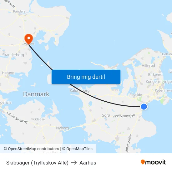 Skibsager (Trylleskov Allé) to Aarhus map