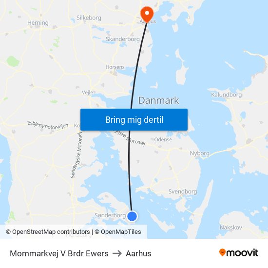 Mommarkvej V Brdr Ewers to Aarhus map
