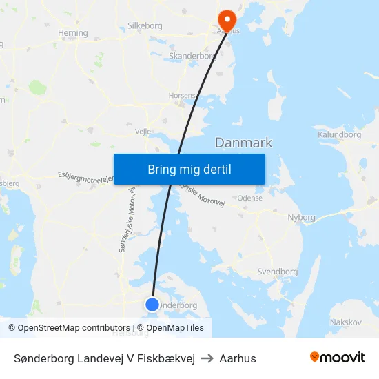Sønderborg Landevej V Fiskbækvej to Aarhus map