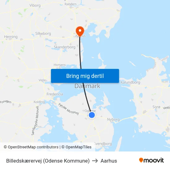 Billedskærervej (Odense Kommune) to Aarhus map