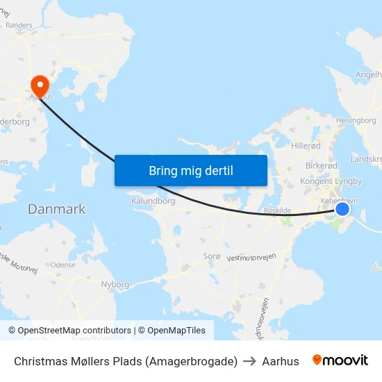 Christmas Møllers Plads (Amagerbrogade) to Aarhus map