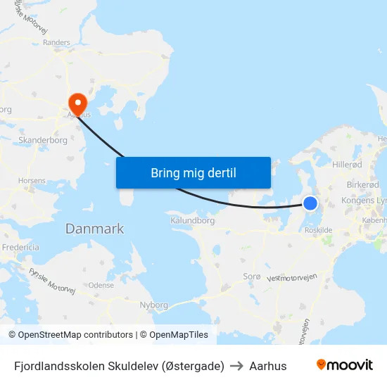 Fjordlandsskolen Skuldelev (Østergade) to Aarhus map