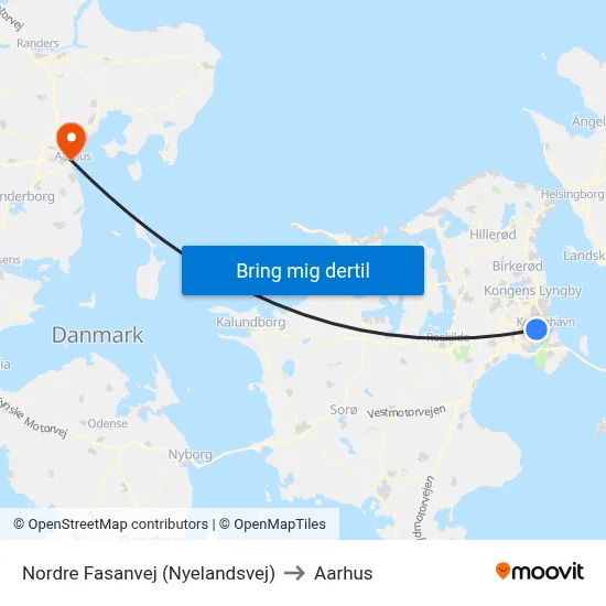 Nordre Fasanvej (Nyelandsvej) to Aarhus map