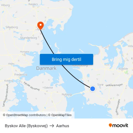 Byskov Alle (Byskovvej) to Aarhus map