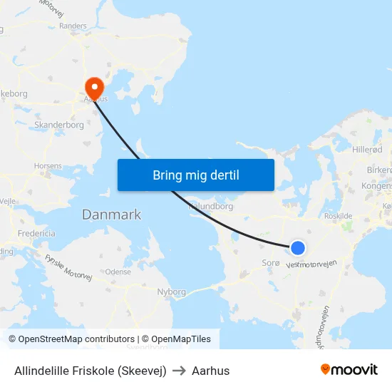 Allindelille Friskole (Skeevej) to Aarhus map
