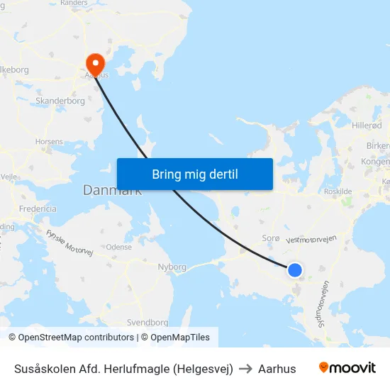 Susåskolen Afd. Herlufmagle (Helgesvej) to Aarhus map