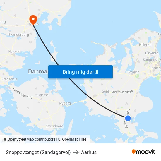 Sneppevænget (Sandagervej) to Aarhus map