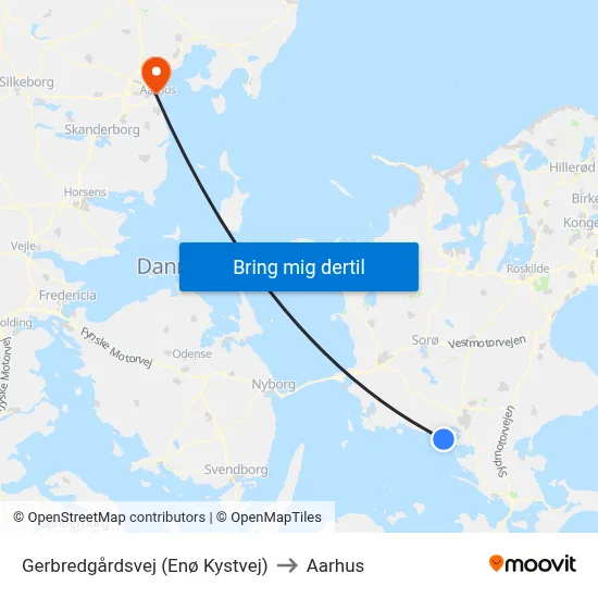 Gerbredgårdsvej (Enø Kystvej) to Aarhus map
