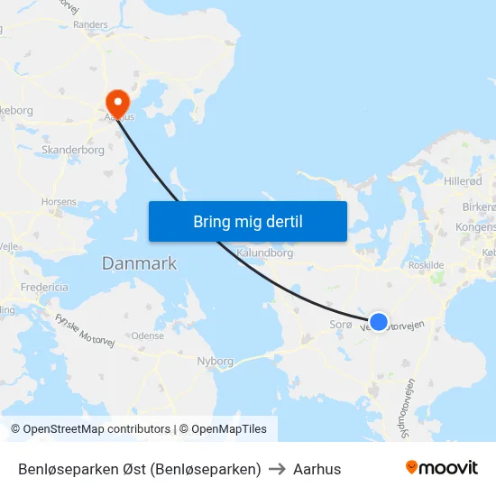 Benløseparken Øst (Benløseparken) to Aarhus map