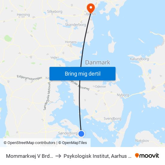 Mommarkvej V Brdr Ewers to Psykologisk Institut, Aarhus Universitet map